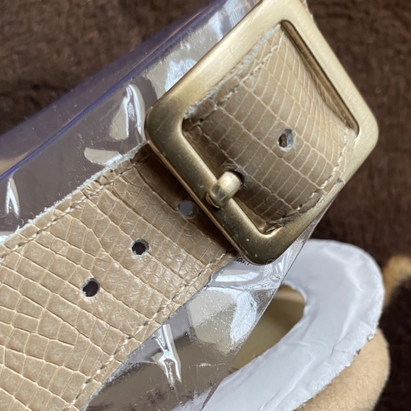 AEROSOLES Leather Honey Blossom Bone Snake Print Wedges - Picture 4 of 15